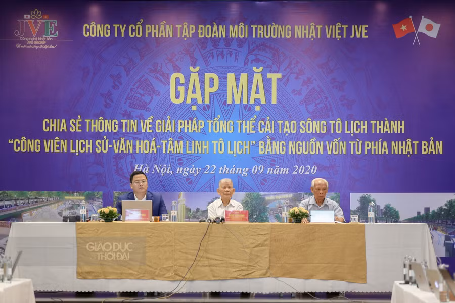 Toàn cảnh buổi gặp mặt chia sẻ thông tin về giải pháp tổng thể cải tạo sông Tô Lịch thành" Công viên Lịch sử- Văn hoá- Tâm linh Tô Lịch".