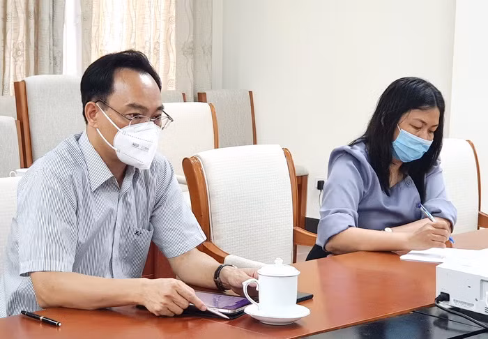 Thứ trưởng Hoàng Minh Sơn phát biểu tại buổi làm việc