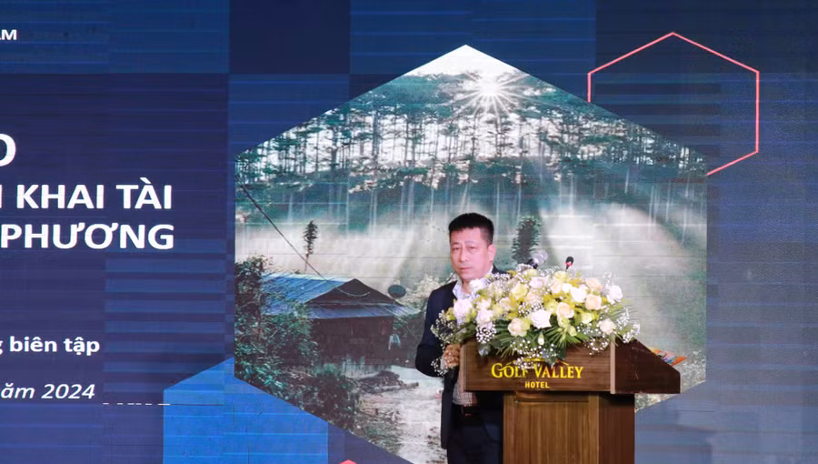 Ông Phạm Vĩnh Thái báo cáo tại Hội thảo. (Ảnh: TT) Ông Phạm Vĩnh Thái báo cáo tại Hội thảo. (Ảnh: TT)
