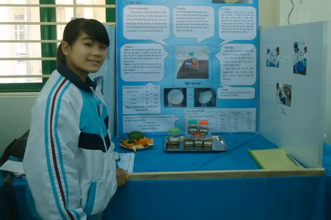 Học sinh tham gia cuộc thi tại Thái Nguyên