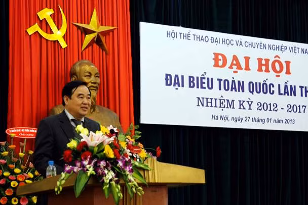 Thứ trưởng Bộ GD&ĐT Trần Quang Quý phát biểu tại Đại hội