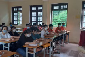 Một lớp học của Trường THCS & THPT Bá Thước (Thanh Hóa). Ảnh: NVCC