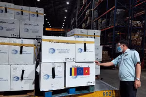 Lô hàng 300.000 liều vắc xin do Chính phủ Romania tài trợ Việt Nam về sân bay quốc tế Tân Sơn Nhất tối 24/8 đã được Chi cục Hải quan sân bay quốc tế Tân Sơn Nhất làm thủ tục thông quan ngay trong đêm.