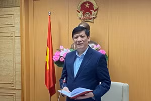 Bộ trưởng Nguyễn Thanh Long phát biểu tại Hội nghị. Ảnh: VGP/Thuý Hà.