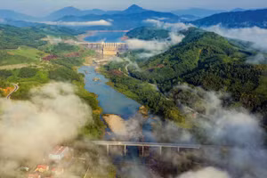 Vùng núi Bắc Trà My bị ảnh hưởng bởi 2 trận động đất vào rạng sáng 11/3. Ảnh: Báo Quảng Nam.