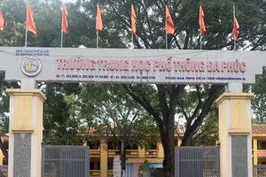 Trường THPT Đa Phúc, nơi diễn ra sự việc.