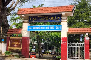 Trường THCS Lạc Long Quân, TP Buôn Ma Thuột nơi em H. theo học 4 năm - Ảnh: Thành Tâm.