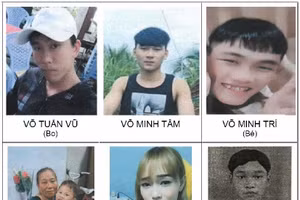 Nhóm đối tượng liên quan đến vụ trọng án. 