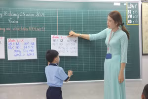 Học sinh Trường Tiểu học Phong Phú 2, huyện Bình Chánh trong giờ học. Ảnh minh hoạ 