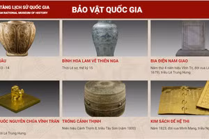 Hình ảnh trong tương tác ảo 3D chuyên đề “Bảo vật quốc gia”.