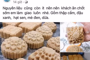 Bánh Trung thu giá rẻ tự làm được rao bán nhiều trên mạng.