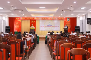 Hội nghị "Hợp tác doanh nghiệp trong đào tạo” tại trường ĐH Nông Lâm, ĐH Huế. (Ảnh: Hoàng Hải).