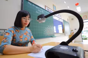 Cô giáo của phòng GD&ĐT quận Ba Đình (Hà Nội). Ảnh: Phòng GD&ĐT Ba Đình.