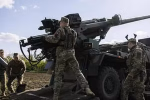 Pháo tự hành CAESAR tại Ukraine.