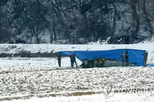 Cường kích hạng nhẹ KA-1 của Hàn Quốc rơi khi đối phó UAV Triều Tiên.