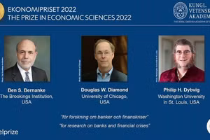 3 người Mỹ đoạt giải Nobel Kinh tế 2022.
