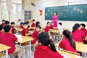 Học sinh Trường PTCS Nguyễn Đình Chiểu (Hà Nội).