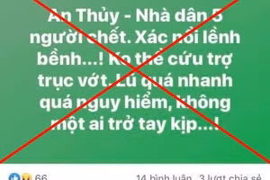 Thông tin sai sự thật được đăng tải đã gây hoang mang dư luận trong thời điểm mưa lũ tại Quảng Bình đang diễn biến phức tạp.