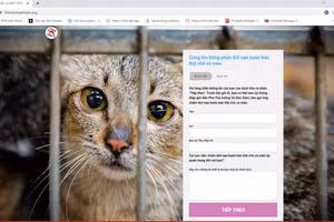 FOUR PAWS kêu gọi người dân Việt Nam gửi thông điệp mong muốn chấm dứt ngay tình trạng buôn bán thịt chó, mèo thông qua website: thisisnotvietnam.org