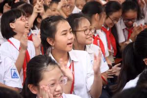 Nhiều địa phương đang nỗ lực hoàn thiện cơ sở vật chất để đáp ứng với chương trình SGK mới. Ảnh (chụp trước thời gian giãn cách xã hội): Bảo An.