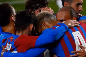 Các cầu thủ Barcelona ăn mừng bàn thắng vào lưới Juventus (Ảnh Marca)