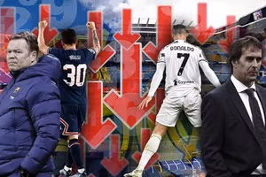 Barca hậu Messi đang giẫm lên vết xe của Real Madrid hậu Ronaldo
