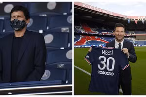 Leonardo và Messi. (Ảnh: Marca).