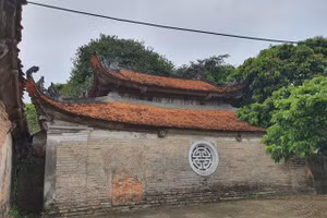 Nét rêu phong Đình Nhu Thượng.
