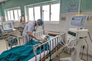 Các bệnh nhân bị thương đang được cấp cứu tại bệnh viện.