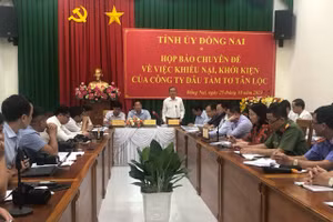 Toàn cảnh buổi họp báo của Ban Tuyên giáo Tỉnh ủy Đồng Nai. (Ảnh: H.P)