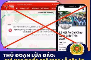 PA05 - Công an TPHCM cảnh báo việc giả mạo tuyển thí sinh dự thi áo dài lừa đảo chiếm đoạt tài sản. (Ảnh: Trung tâm Báo chí TPHCM)