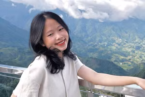 Nữ sinh Giàng Thị Chư mơ ước trở thành giáo viên Văn. 