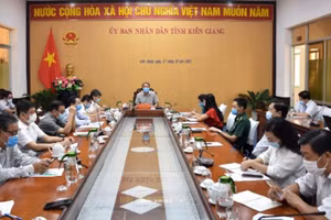 Quang cảnh cuộc họp (ảnh CTTĐT Kiên Giang).