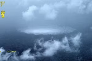 Khu vực xảy ra vụ nổ ở đường ống Nord Stream.