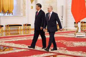 Tổng thống Nga Vladimir Putin và Chủ tịch Trung Quốc Tập Cận Bình.