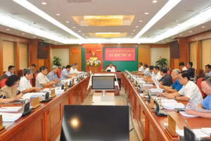 Kỳ họp thứ 18 của Ủy ban kiểm tra Trung ương. Ảnh: UBKTTW