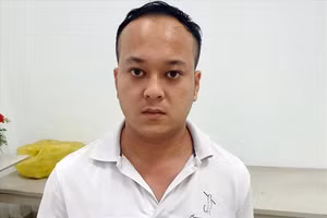 Trương Văn Phước tại cơ quan công an.