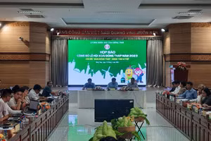 Quang cảnh buổi công bố Lễ hội xoài Đồng Tháp năm 2023.