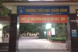 Trường tiểu học Xuân Đỉnh - nơi học sinh tử vong thương tâm đang theo học.