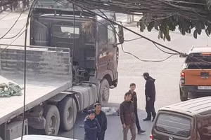 Hiện trường vụ tai nạn giao thông.
