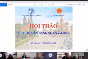 Hội thảo Du học Liên bang Nga năm 2022 được tổ chức trực tuyến.