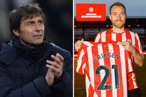 Eriksen muốn tái hợp với trò cũ Eriksen tại Tottenham. (Ảnh Sun).