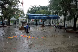 Các trường học ở Đà Nẵng gần như không bị ảnh hưởng gì nhiều do bão số 5. 