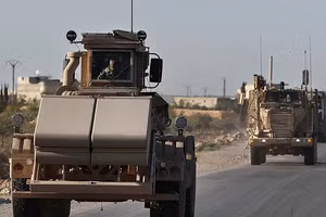 Đoàn xe Mỹ tại Syria.