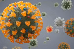 Hình minh họa virus corona.
