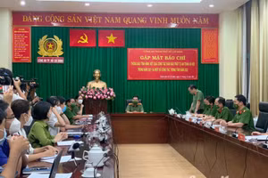 Quang cảnh buổi họp báo. Ảnh: AF.