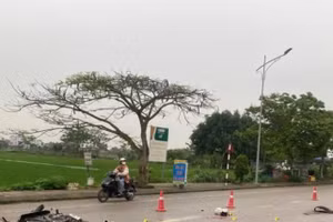 Hiện trường vụ tai nạn.