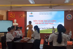 Giờ dạy của cô giáo Nguyễn Thị Thanh Hà.