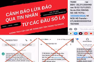 Một cảnh báo về mạo danh BHXH Việt Nam để lừa đảo được đăng trên website BHXH Việt Nam.