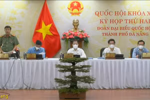 Đại biểu Quốc hội Trần Đình Chung (đoàn Đà Nẵng) thảo luận về Dự thảo Luật Cảnh sát Cơ động. Ảnh Quốc hội.